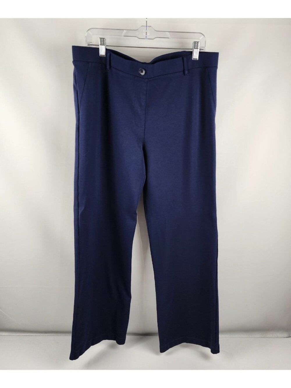 Betabrand Pants Women 2XL Navy Blue Classic Dress Pant Yoga Pant 36x30 W0104-NY